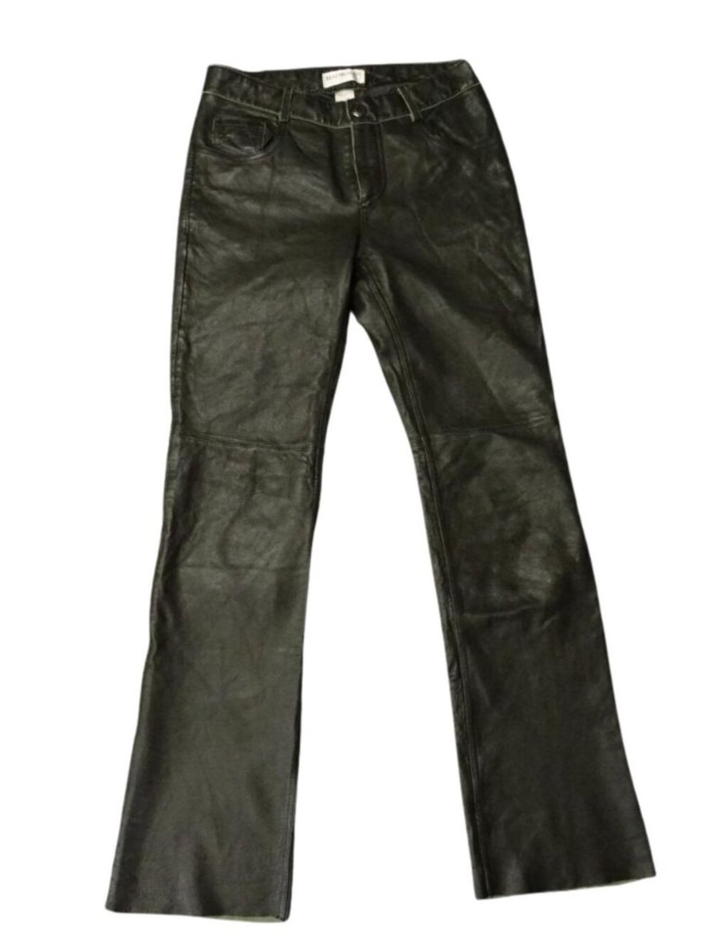 Hugo Buscati Vintage Calf Leather Bootcut Trousers